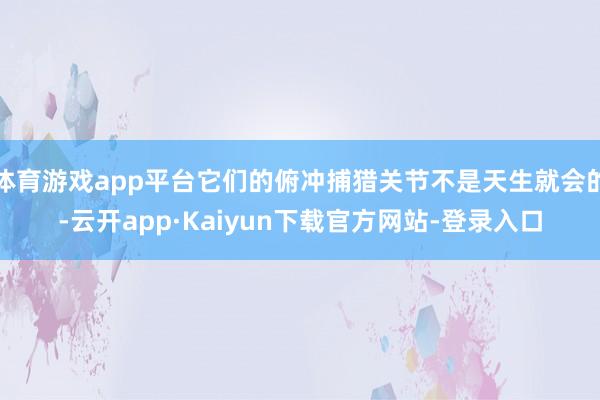 体育游戏app平台它们的俯冲捕猎关节不是天生就会的-云开app·Kaiyun下载官方网站-登录入口