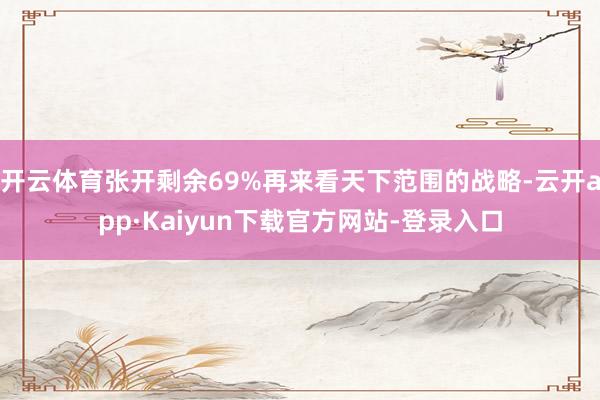 开云体育张开剩余69%再来看天下范围的战略-云开app·Kaiyun下载官方网站-登录入口