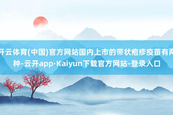 开云体育(中国)官方网站国内上市的带状疱疹疫苗有两种-云开app·Kaiyun下载官方网站-登录入口