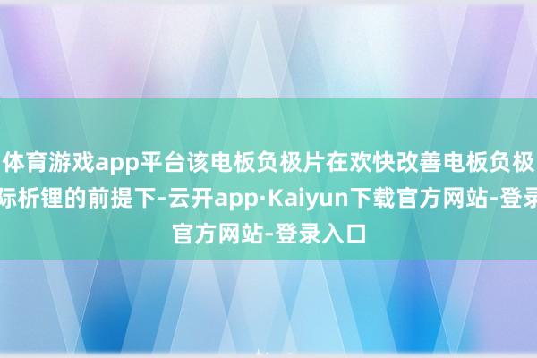 体育游戏app平台该电板负极片在欢快改善电板负极片边际析锂的前提下-云开app·Kaiyun下载官方网站-登录入口