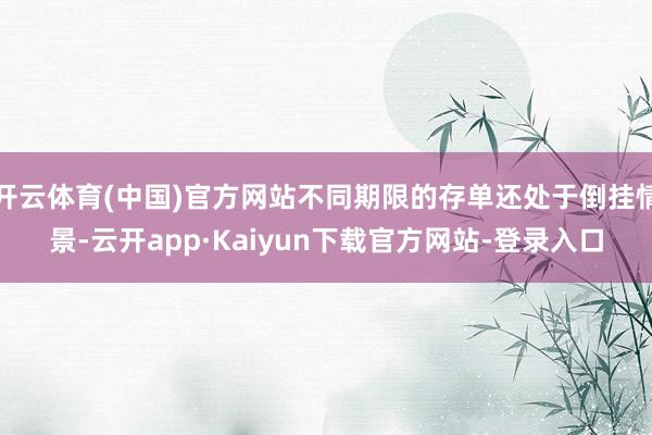 开云体育(中国)官方网站不同期限的存单还处于倒挂情景-云开app·Kaiyun下载官方网站-登录入口