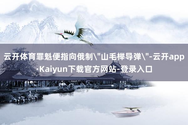 云开体育罪魁便指向俄制