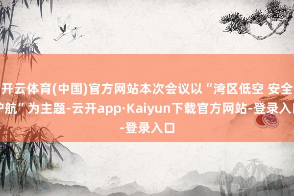 开云体育(中国)官方网站本次会议以“湾区低空 安全护航”为主题-云开app·Kaiyun下载官方网站-登录入口