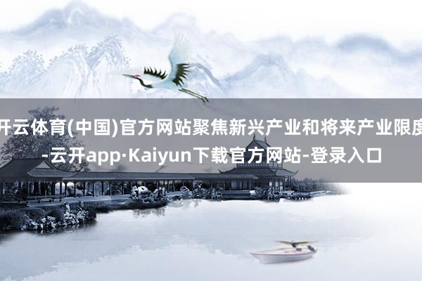 开云体育(中国)官方网站聚焦新兴产业和将来产业限度-云开app·Kaiyun下载官方网站-登录入口