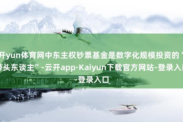 开yun体育网中东主权钞票基金是数字化规模投资的“带头东谈主”-云开app·Kaiyun下载官方网站-登录入口