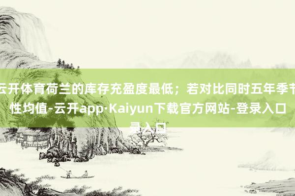 云开体育荷兰的库存充盈度最低；若对比同时五年季节性均值-云开app·Kaiyun下载官方网站-登录入口